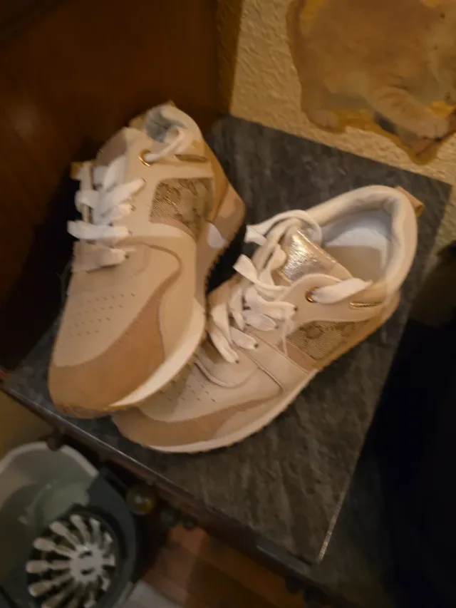 Sneakers beige e marrone
