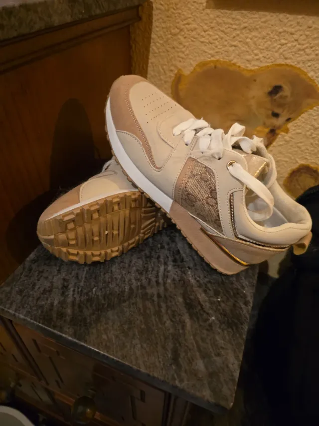 Sneakers beige e marrone