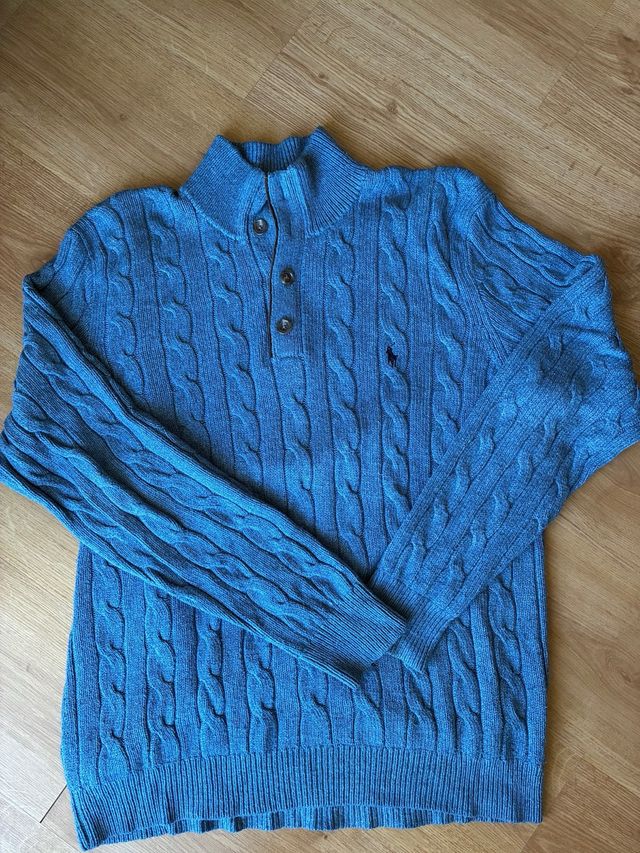 Jersey Polo Ralph Lauren azul trenzado