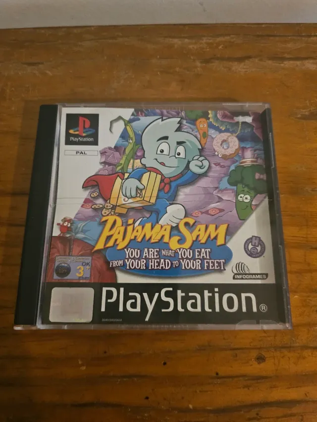 Jogo PS1 Pajama Sam PAL UK black label