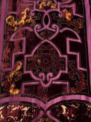 Fular-chal de terciopelo y gasa