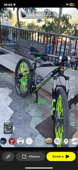 Bicicleta Montaña Rockrider Negra/Verde