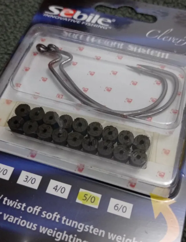 ANZUELOS TEXAS 5/0 PLOMOS TUNGSTENO SEBILE