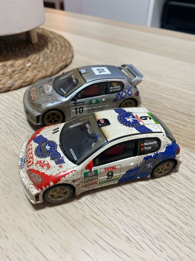 Coches Scalextric Peugeot 206 Rally.