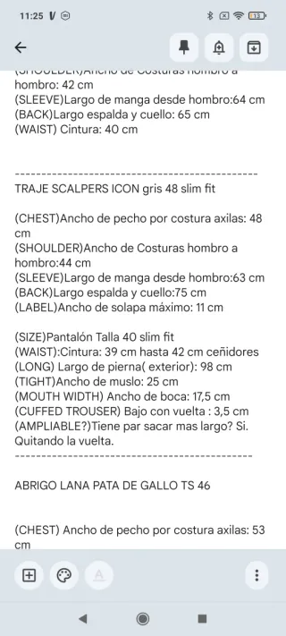 Traje Scalpers ICON Lana Talla 48
