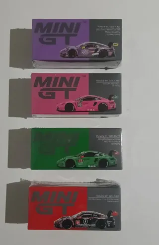 Mini GT Pack X4 Porsche 911 GT3 R