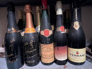 5 Bottiglie d'epoca vuote da collezione