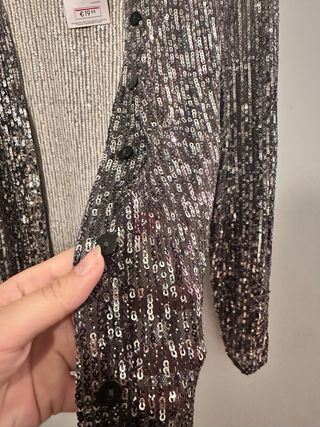 Camisa Zara lentejuelas S