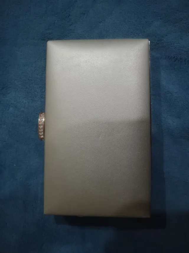 Bolso Cartera Dorado Flores Eventos