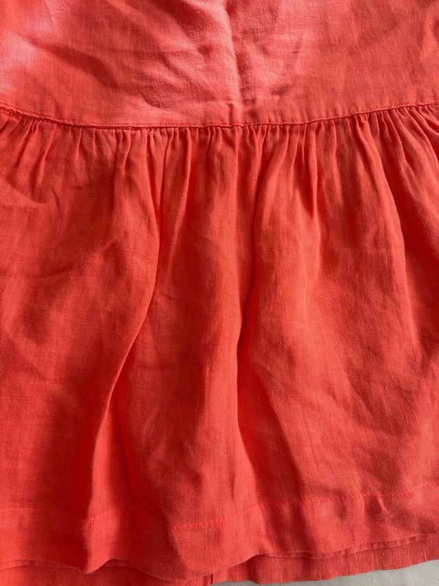 VESTIDO ZARA NARANJA VOLANTES