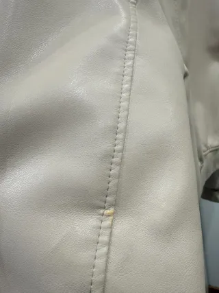 Chaqueta polipiel beige S