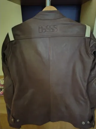 Chaqueta Moto Cuero Marrón Vintage