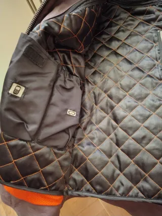 Chaqueta Moto Cuero Marrón Vintage