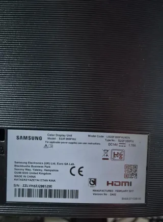 Monitor Samsung LS22F350FHUXEN Nero