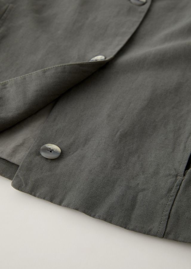 Chaqueta Zara Lino Algodón Gris