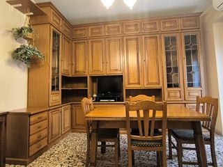 Mobile soggiorno angolare legno e vetro