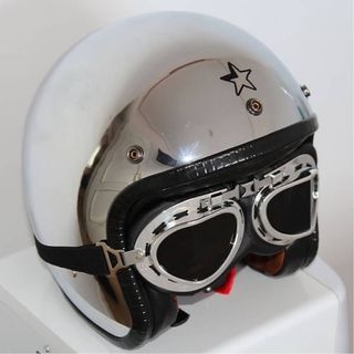 Casco moto abierto espejo