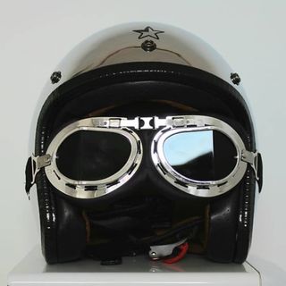 Casco moto abierto espejo