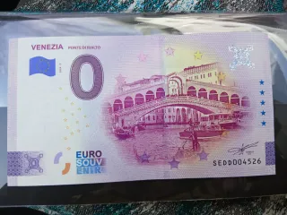 Cartamoneta Euro 0 Venezia Ponte di Rialto.filigra