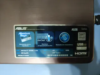 Portátil Asus A53S