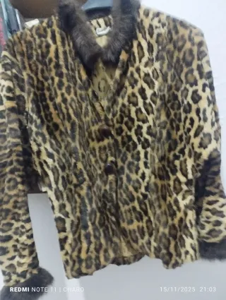 Chaqueta Leopardo con Cuello de Pelo