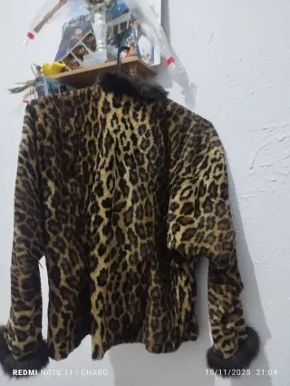 Chaqueta Leopardo con Cuello de Pelo