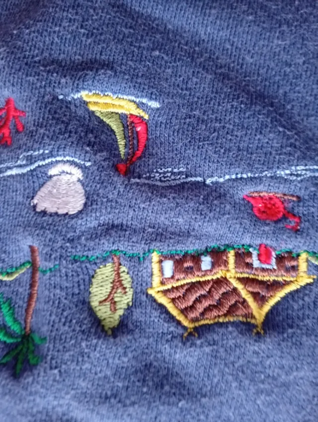 Sudadera azul con bordado