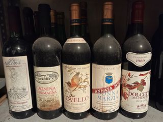 5 Bottiglie d'epoca vuote da collezione