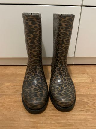 Botas de agua Zara leopardo