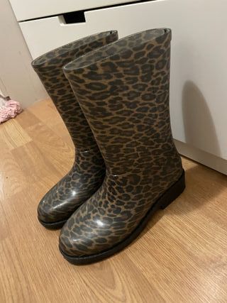 Botas de agua Zara leopardo
