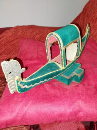 Gondola velluto vintage oro e verde