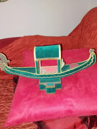 Gondola velluto vintage oro e verde