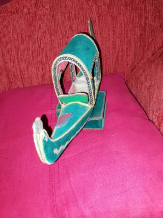 Gondola velluto vintage oro e verde