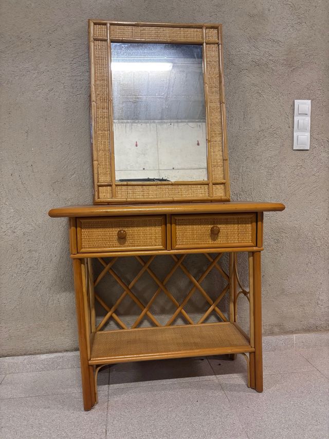 conjunto de muebles de ratán