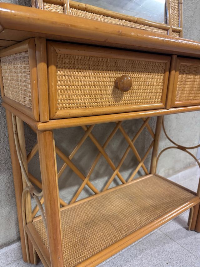 conjunto de muebles de ratán