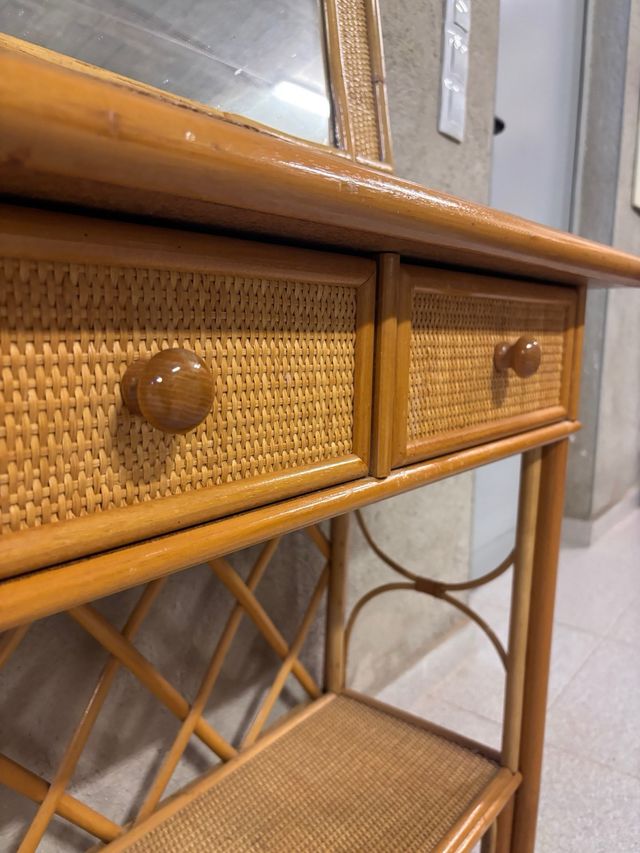 conjunto de muebles de ratán