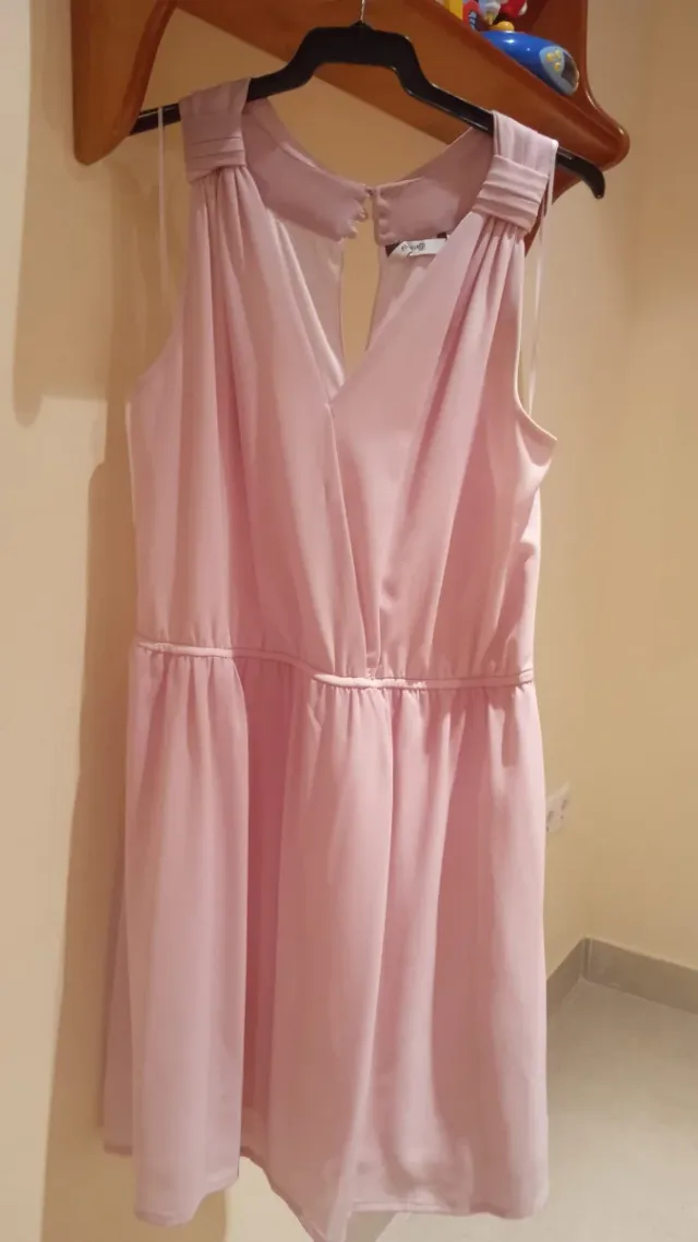 Vestido rosa mujer