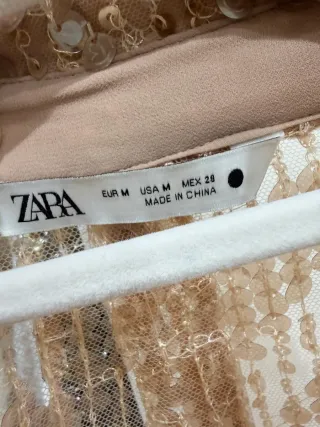 Vestido/Camisa Lentejuelas Zara