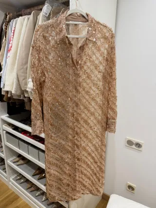 Vestido/Camisa Lentejuelas Zara