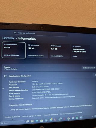 HP Laptop 15s  Intel core 12th gen i5  8ram 512gb