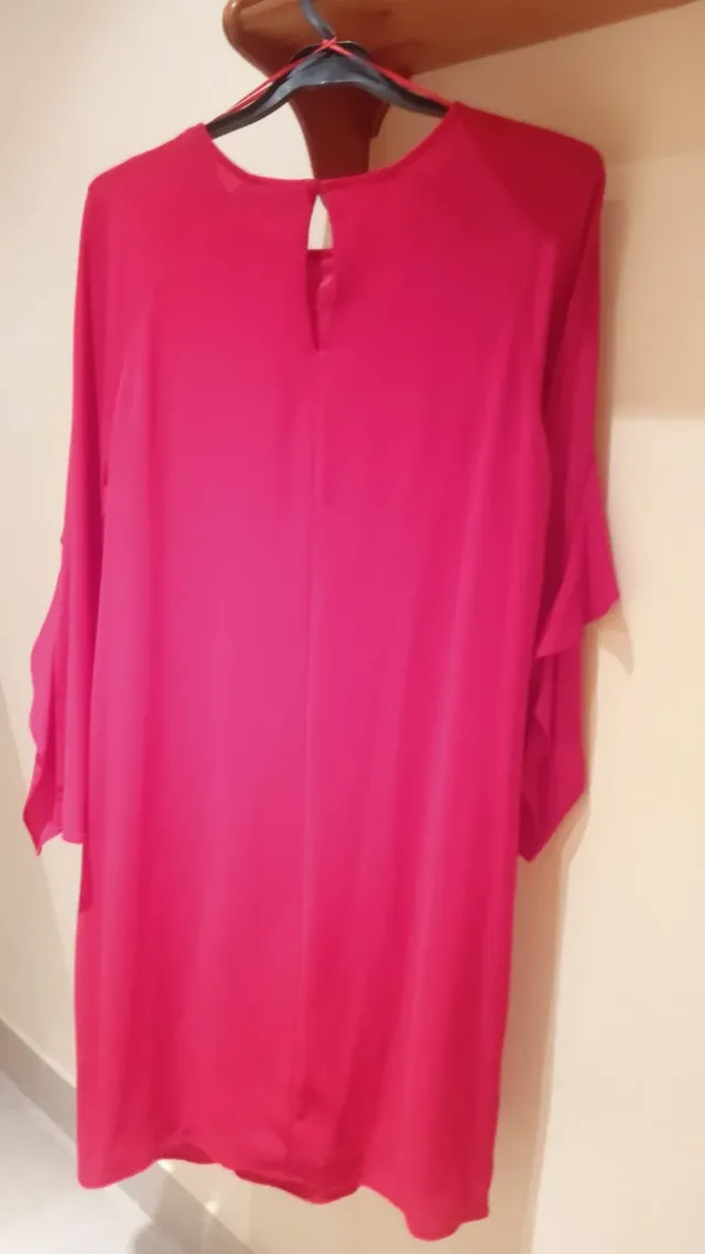 Vestido mujer rojo con volantes