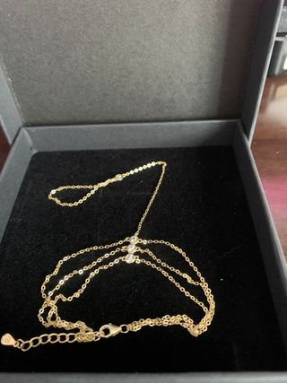 CADENA DE MANO CON ANILLO MUJER 14K