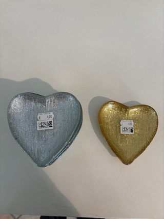 Set Piatti Cuore Portacandele/Decorazioni