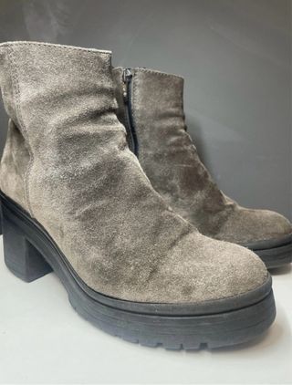 Botines piel gris talla 37