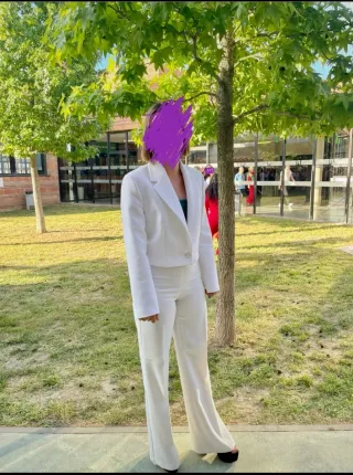 Traje blanco Mango