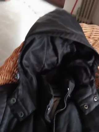 Abrigo de plumas mujer negro