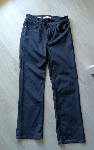 Pantalón Mango Negro Encerado