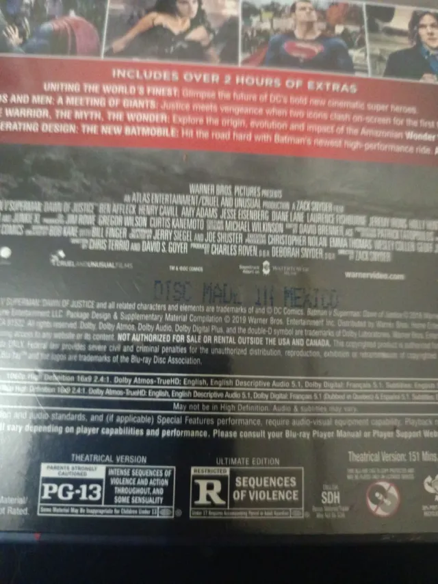 Batman v Superman Steelbook Blu-ray + DVD