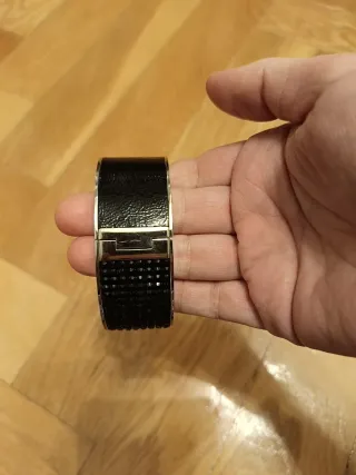 Pulsera Swarovski Negra y Plateada