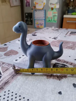 Vasetto Dinosauro Brontosauro grigio Stampa 3D